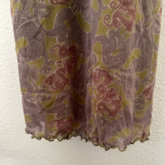 Unique Vintage Dragon Maxi Dress Tie Dress - Picture 6 of 7